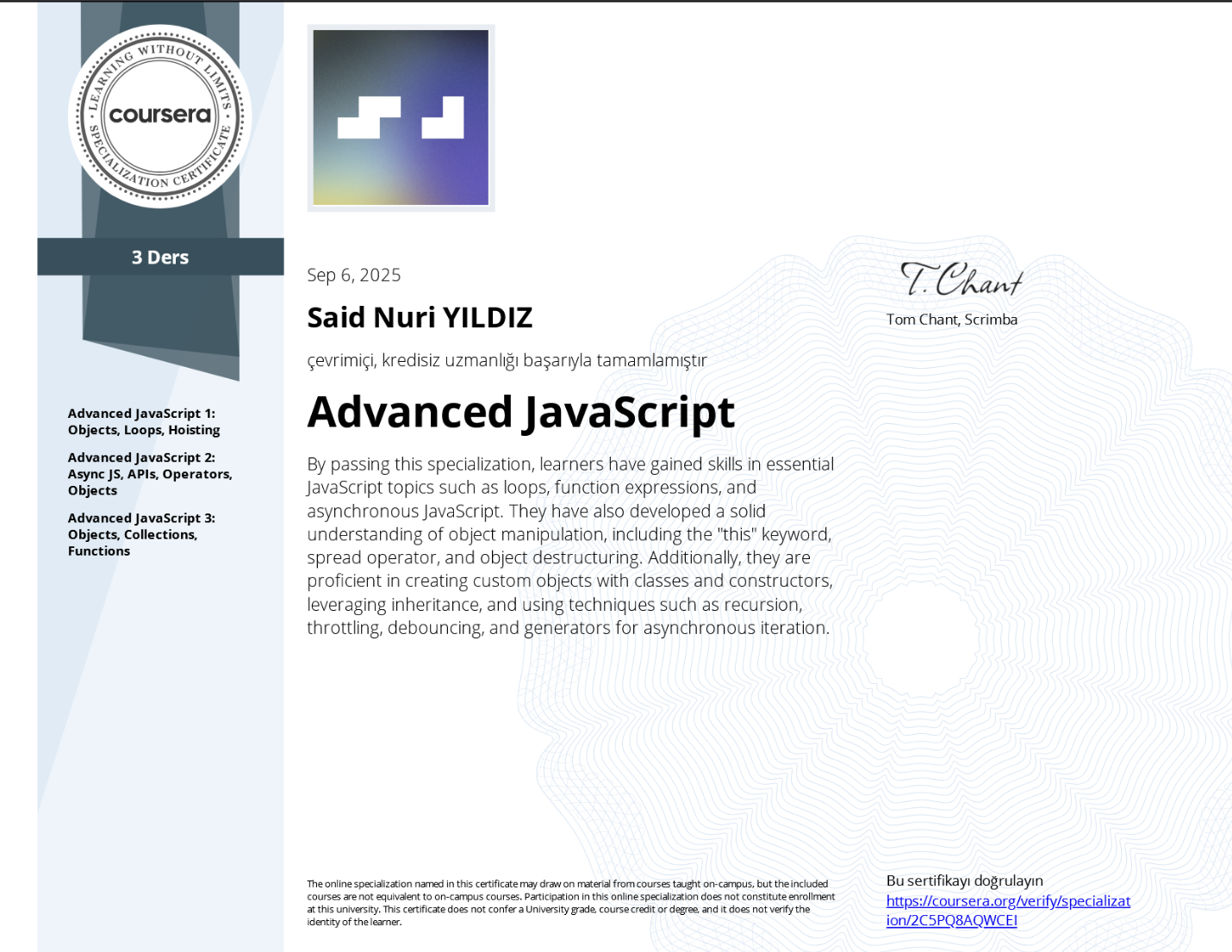 Advanced JavaScript Specialization